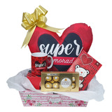 Kit De Presente Para Namorada Ferrero Rocher Almofada Amor