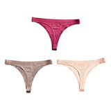 3pcs Lencería Femenina Sexy Panty Tanga Tallas Grandes