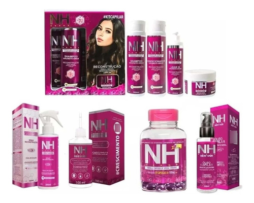 Kit Capilar Antiqueda Belkit Nh New Hair Com 8 Produtos