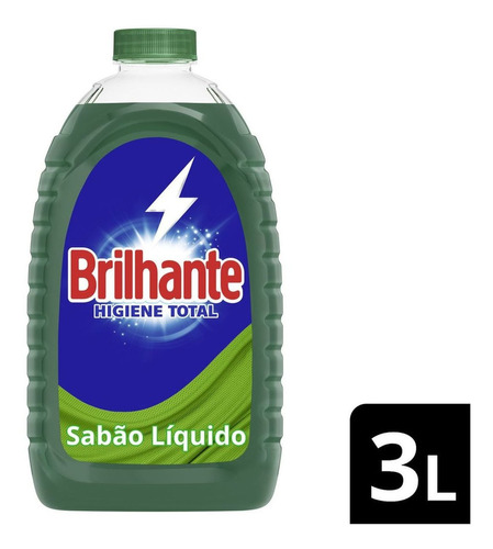 Lava Roupas Líquido Roupas Higiene Total 3 Litros Brilhante