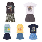 Kit 5 Conjuntos Infantil Menino Verão Roupa Criança(atacado)