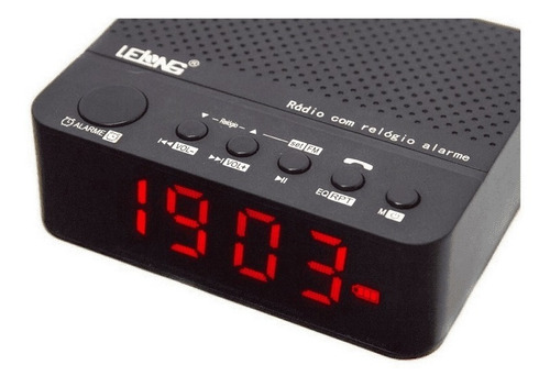 Radio Relógio Despertador Digital Alarme Bluetooth Fm