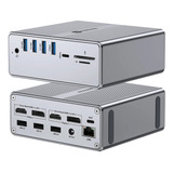 Dock Station Hub 18 Em 1 Usb-c/usb-a Com Displaylink Macbook