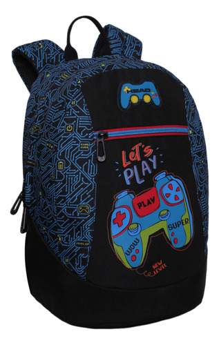 Mochila Escolar Khalessi Gamer Circuito Azul Head