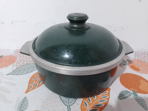 Olla Cacerola Essen Color Verde Muy Poco Uso Impecable