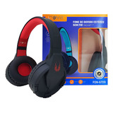 Fone Ouvido Bluetooth Sem Fio Headphone Áudio Stereo Inova Cor Vermelho