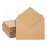 50 Sobres De Papel Kraft 130g 18.5x13.5cm Media Carta