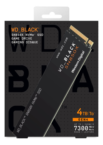 Disco Ssd M.2 Wd Black Pcie Gen4 Nvme 1tb Sn850x 7300mbps