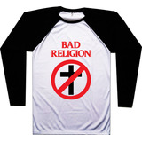 Buzo Bad Religion Rock Raglan Bca Tienda Urbanoz