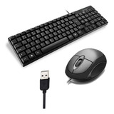 Teclado E Mouse Barato Basico Com Fio Usb Qualidade