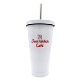 Vaso Sizzel Tumbler Metálico Con Bombilla Juan Valdez 700ml