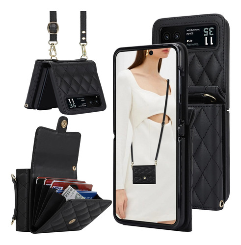 Funda Tipo Cartera Para Motorola Razr 40 - Negro