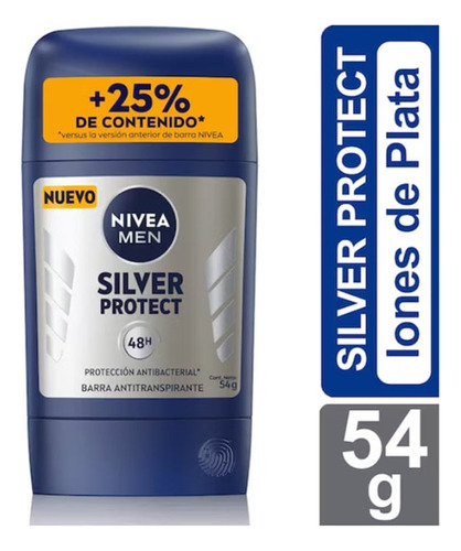 Nivea Men Desodorante Barra Silver Protect