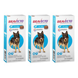 3 Un Bravecto Cães 20kg A 40kg Carrapato Original Antipulgas