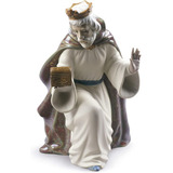 Nao Rey Melchor Con Pecho. Porcelana Figura De Tres Reyes Ma