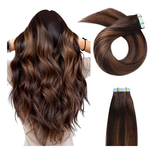 Extensiones Cabello Natural 14in Balayage Balayage Marr 40gr