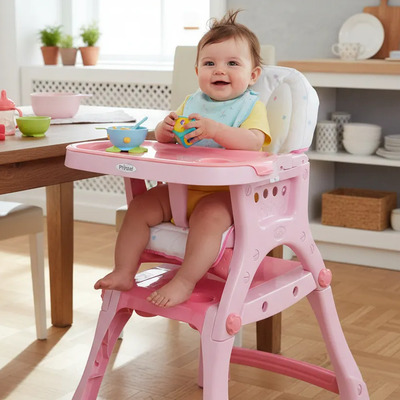 Silla Alta Prinsel Kinder City 2 En 1 Rosa | Meses sin interés