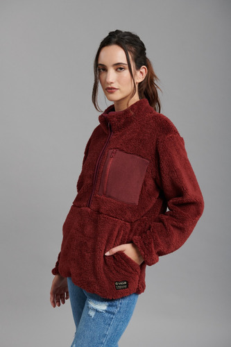 Buzo Vicus Half Zip Bordo