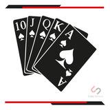 Calca Sticker Cartas Poker Para Moto O Carro De 18x15cm 1pz