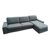 Sofa Kivik 3 Asientos Con Chaise, Kellinge Azul Seminueva