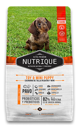 Nutrique Toy Mini Puppy 3 Kg Perro Cachorro Pequeño Con Pavo