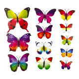 12 Mariposas Para Decorar En 3d. Decoración Con Imán