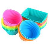 Vasos De Silicona Para Hornear Cupcakes Ipow, Reutilizables,