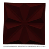 Panel Decorativo 3d Pvc Interior Exterior D032 Burgundy