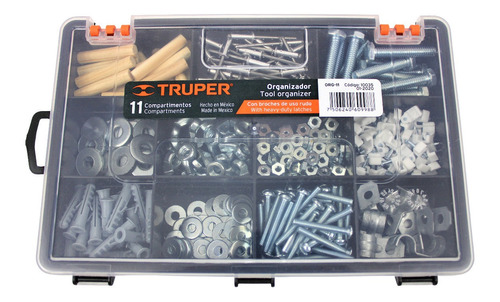 Caja Organizadora 11 Compartimentos Truper Emergencia Kit 