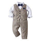 Conjunto De Ropa Formal For Niño, Chaleco, Blazer, Pantalon