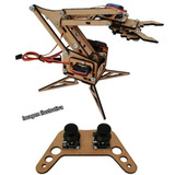 Kit Brazo Mecánico Robótico V2 Mdf Arduino 