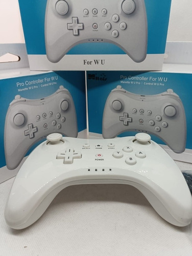 Joystick Wii U Pro Inalambrico Blanco Alternativo 