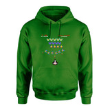 Buzo Hoodie Juegos Arcade Retro Nave Contra Alienigenas R2