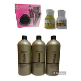 Keratina Brasil Cacao De Litro + Kit Oplex +kit Aplicacion 