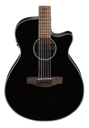 Guitarra Electroacústica Ibanez Aeg5012-bkh Negra 12 Cuerdas