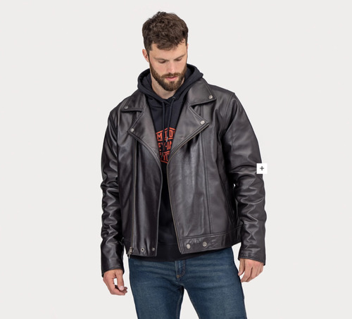 Chamarra Piel Harley Davidson Men's Mechanic Leather Jacket