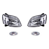 Kit 2 Faros Y 2 Cuartos Para Peugeot Partner 2007-2011 Depo