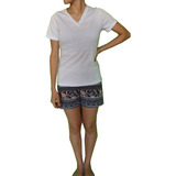 Pijama Short Personalizada Para Dama Diseño Estampado