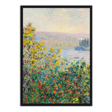 Cuadro Decorativo Camas De Flores En Vétheuil Claude Monet