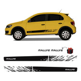 Kit Adesivo Completo Faixa Lateral Gol Rallye G6 Prata/preto