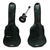 Funda Guitarra Acustica Negra Reforzada Cds