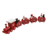 Tren De Navidad Decoración 4 Vagones Adorno Árbol Pascua #3r