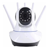 Camara Ip Robotizada Hd/wifi/ 5antenas Interior Color Blanco