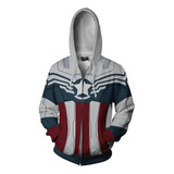 Sudadera De Halloween Para Cosplay 3d De Capitán América De