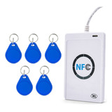 Acr122u Lector Y Escritor Rfid Nfc Usb 13.56mhz + 5 Tags + 5