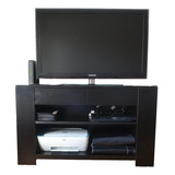 Mueble Mesa De Tv Led Modular Con Ruedas, Estantes Y Cajones