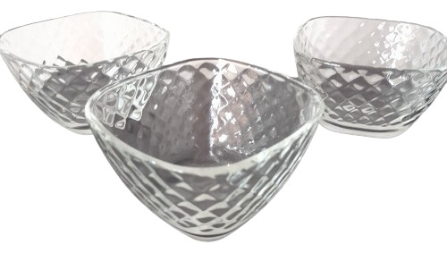 3 Bowl De Vidrio 10 Cm X 6.5 Cm