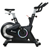 Bicicleta Spinning Electrica Magnetica Fija Profesional Gym Color Negro