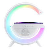 Luminária G Speaker Caixa Som Carregador Indução Rgb Radio E