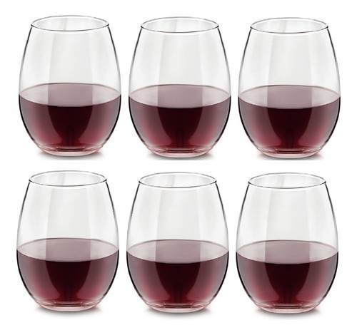 Vaso Copa Sin Tallo Copon Vino 430 Ml X 6 U Steamless Crisa